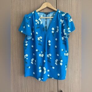 Blue Daisy Print Top, medium